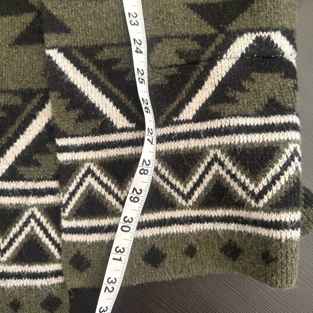 Frye Women's The Cozy Cardigan, Green (Burnt Olive Combo), Size S - Picture 9 of 11